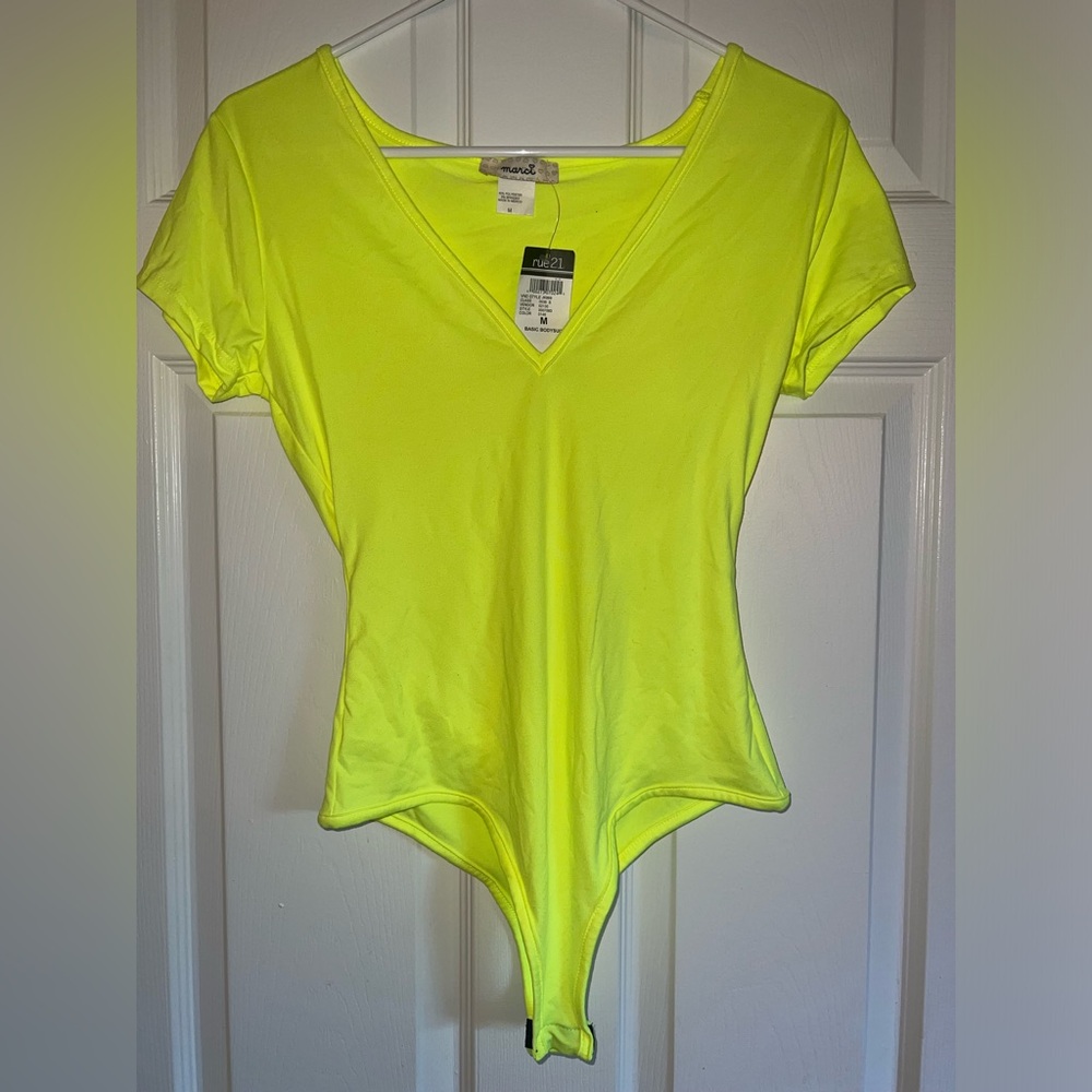 Rue21 Neon Yellow bodysuit